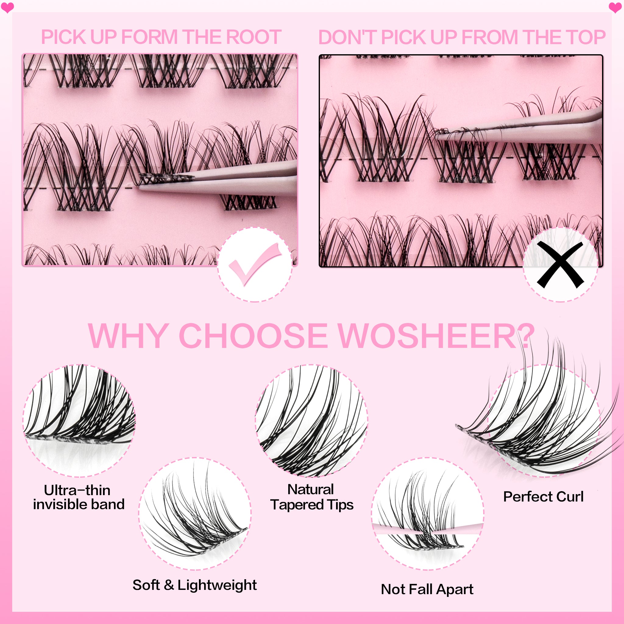 JOYMEET Lash Clusters - WOSHEER
