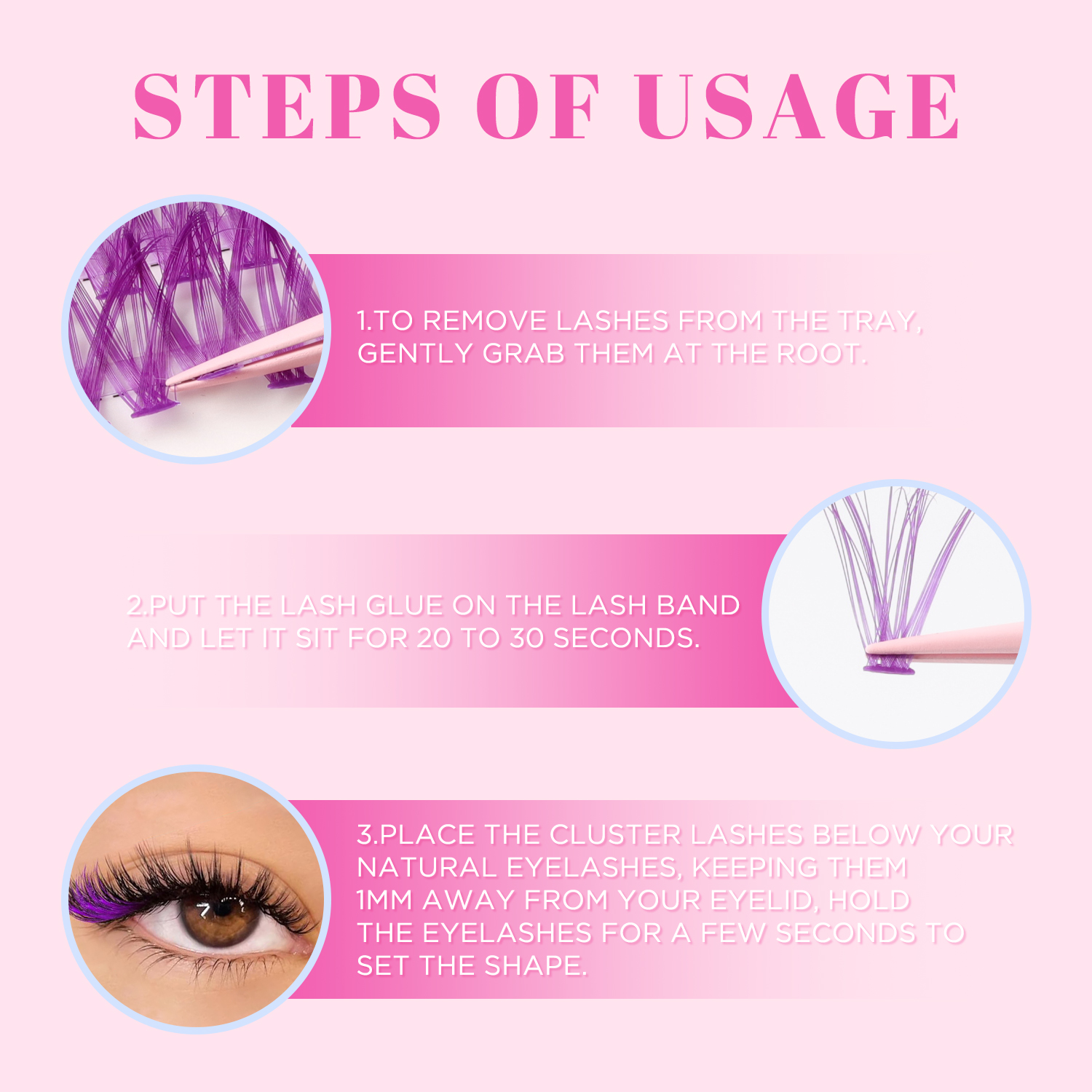 Colorful Lash Clusters