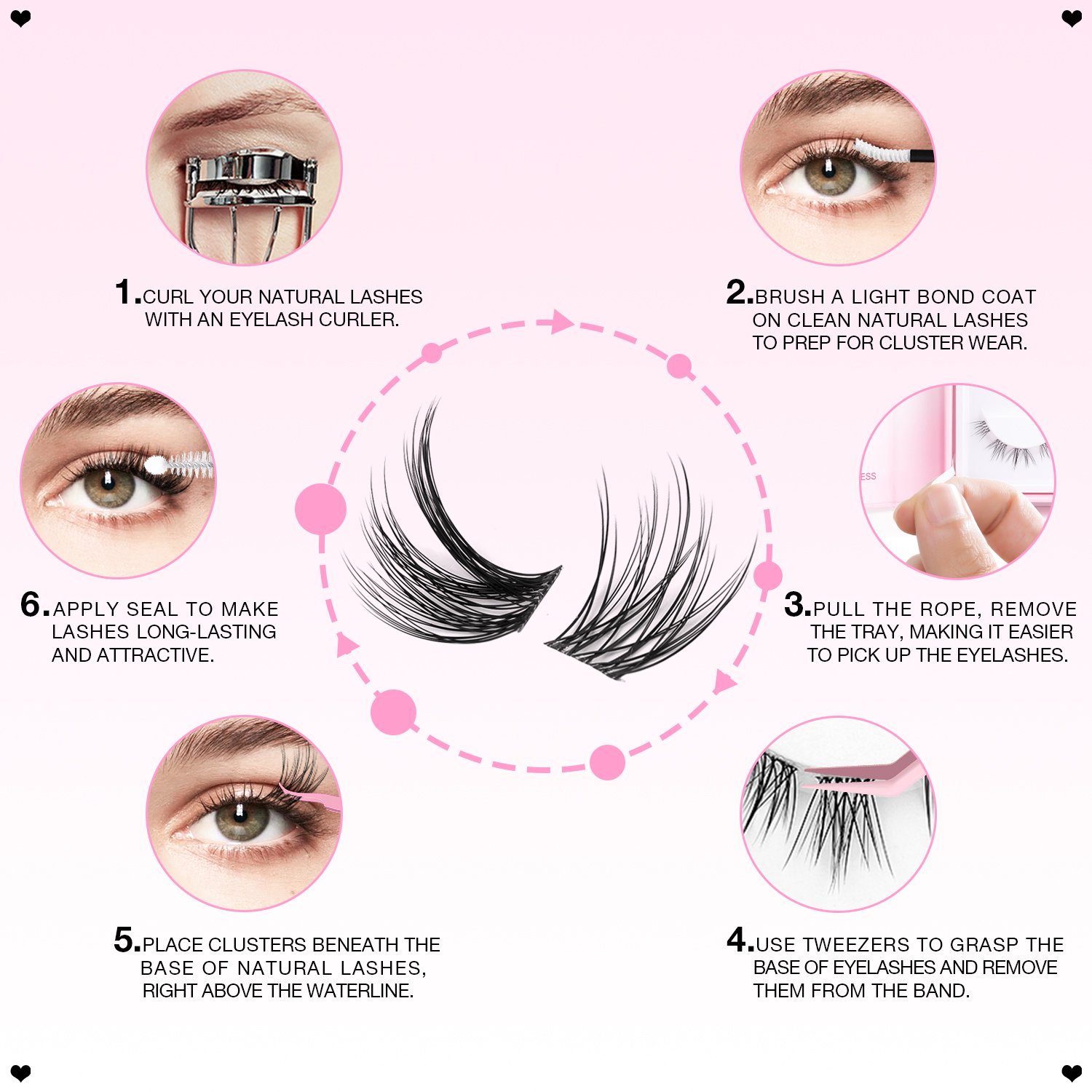 Pre-Matched Cluster Lashes