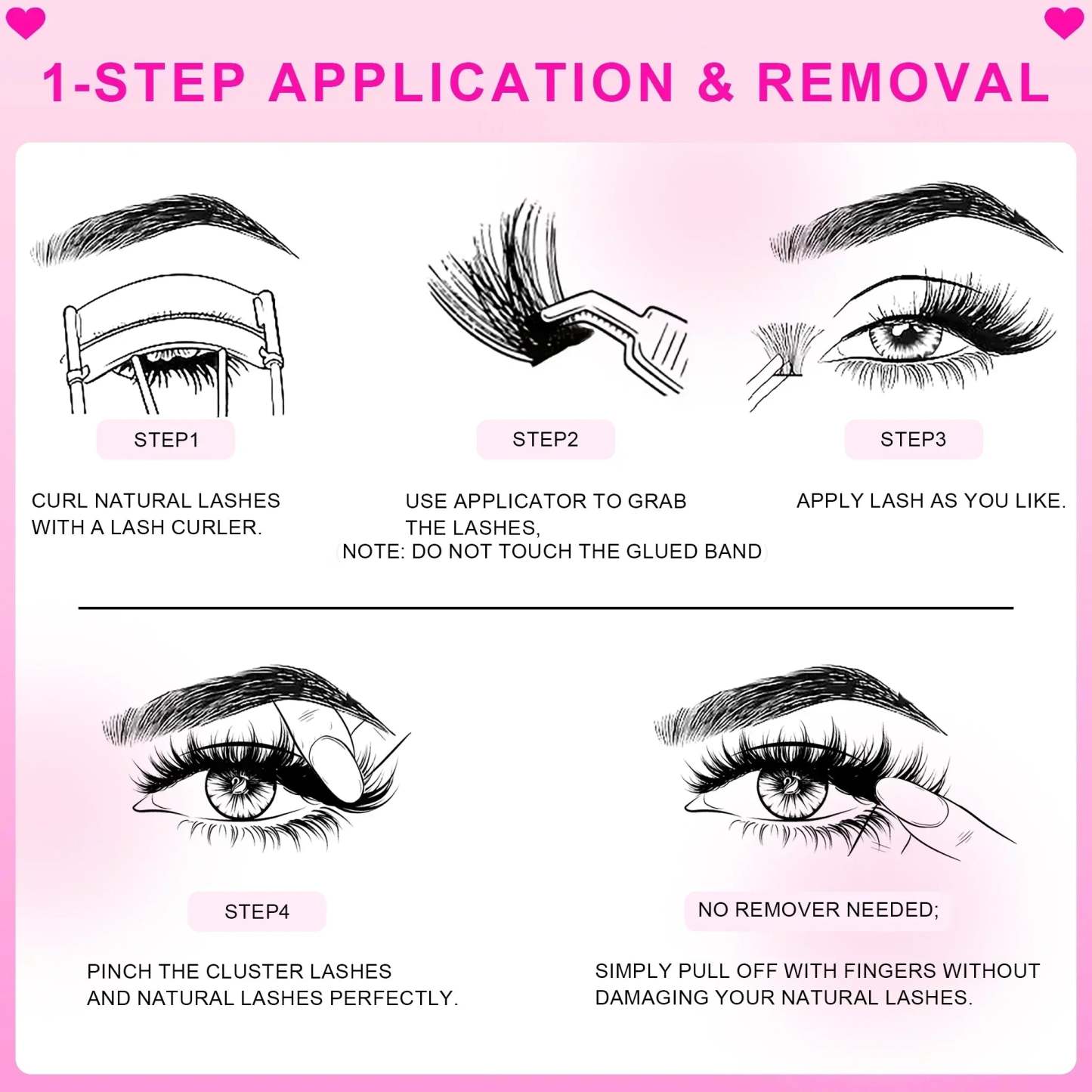 ZOOLI Pre-glued Lash Clusters - MX - WOSHEER