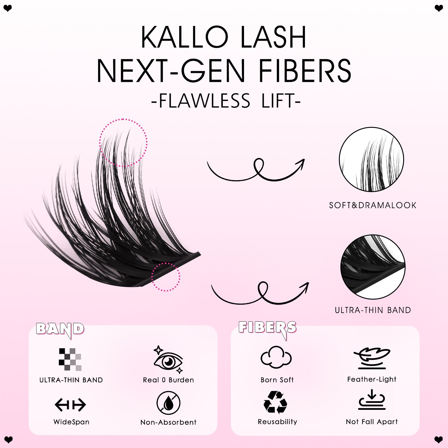 KALLO Lash Clusters - WOSHEER