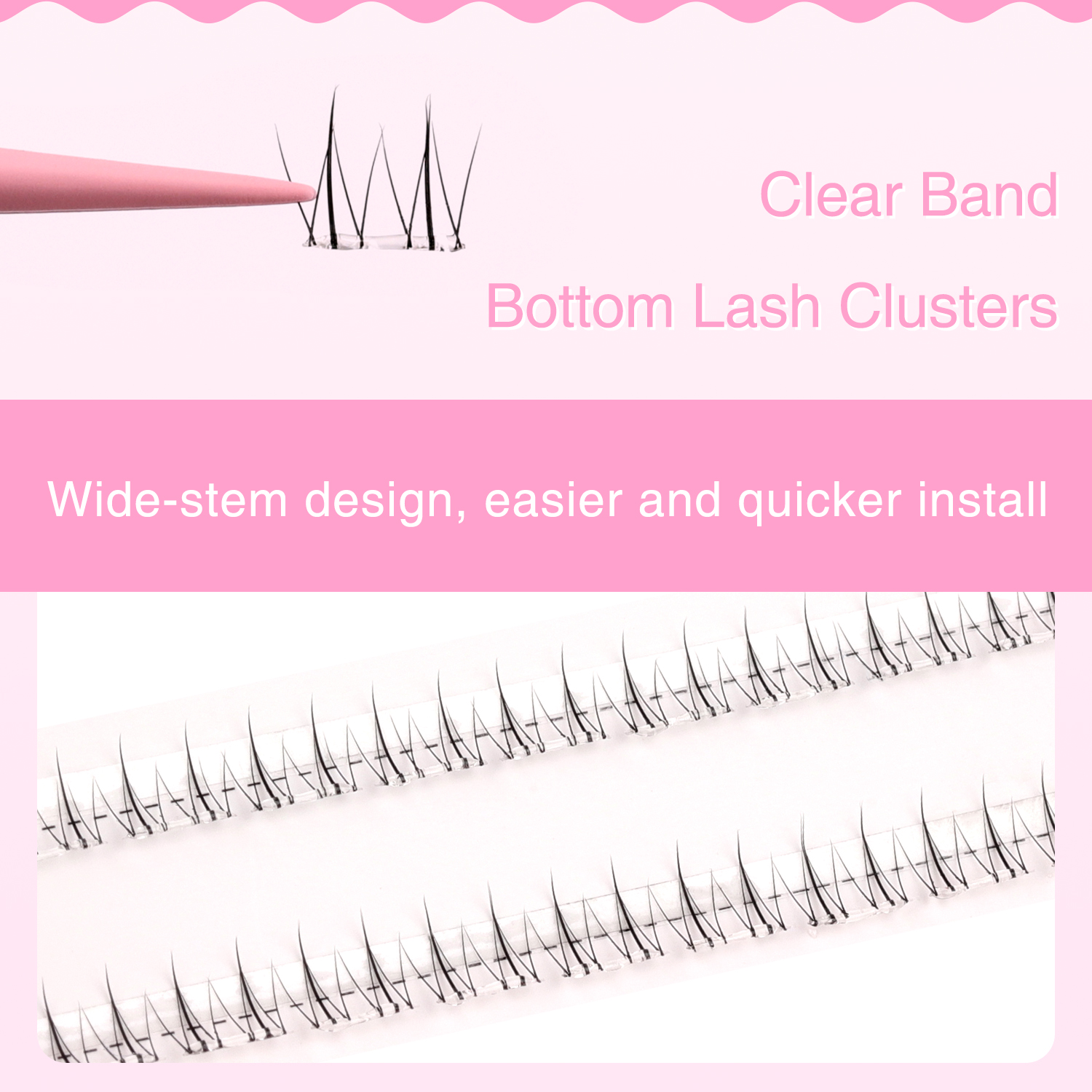 Preglued Bottom Lash Clusters