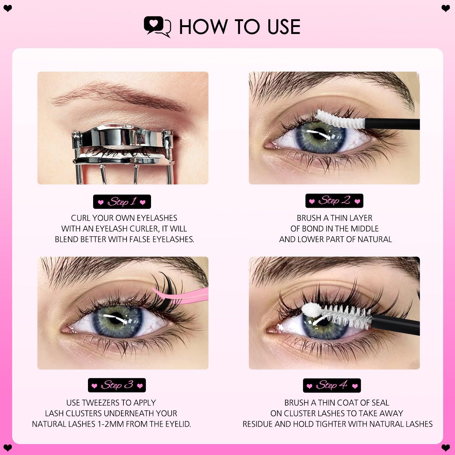 MANGA MATTE Lash Clusters - WOSHEER