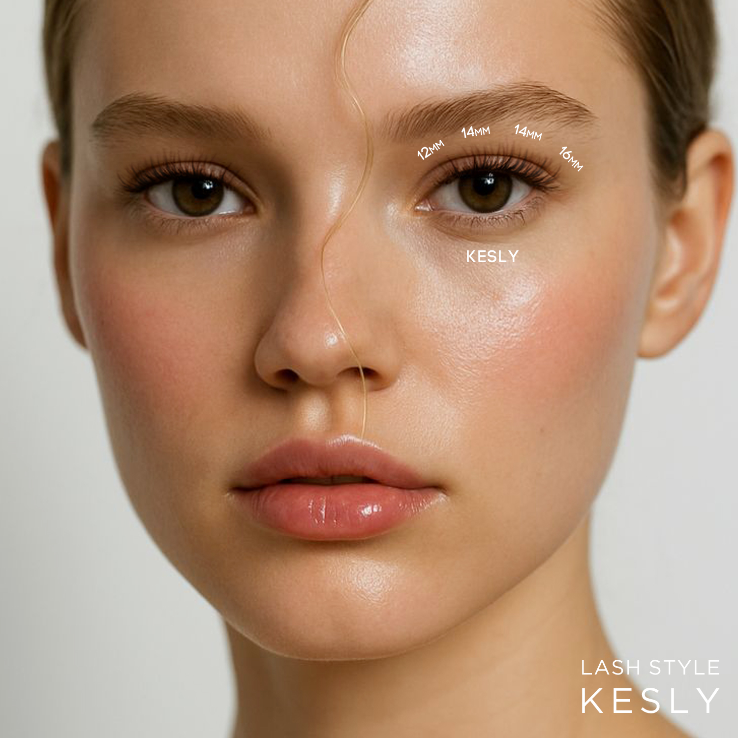 KESLY Brown Pre-glued Lash Clusters