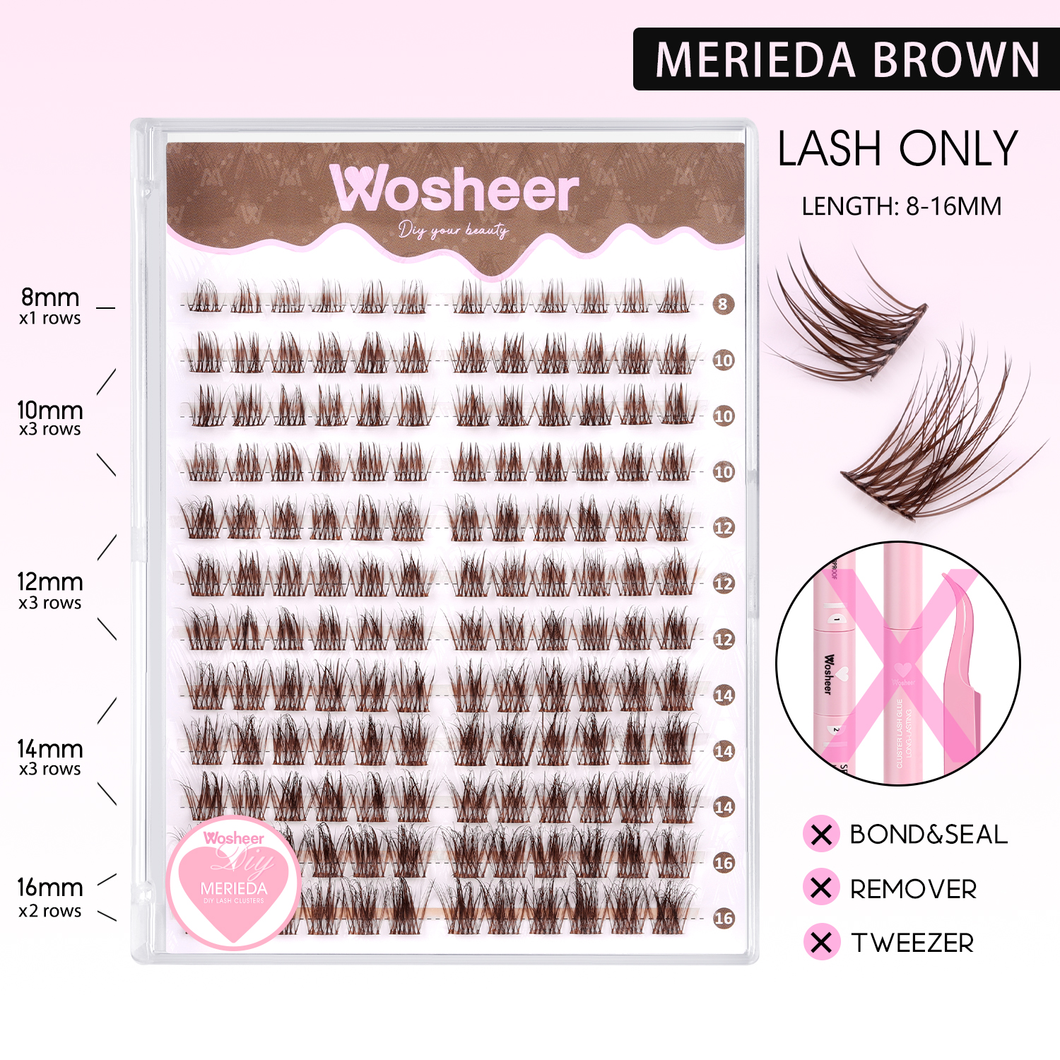 MERIEDA BROWN Lash Clusters