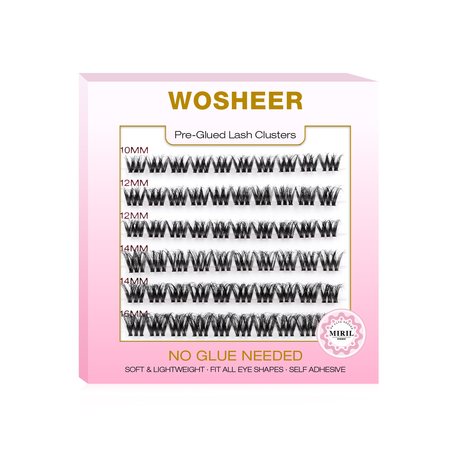 MIRIL Pre-glued Lash Clusters