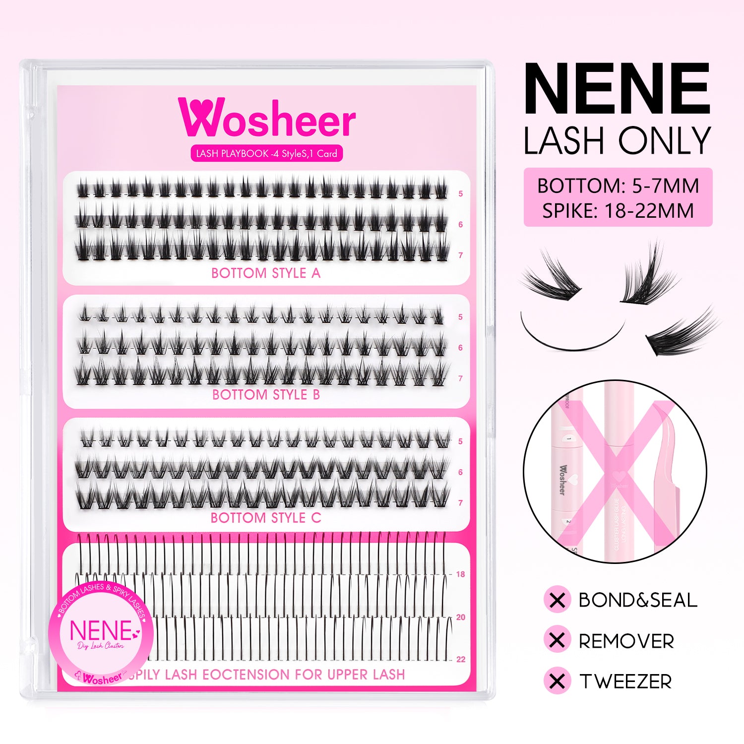 NENE Lash Clusters - WOSHEER