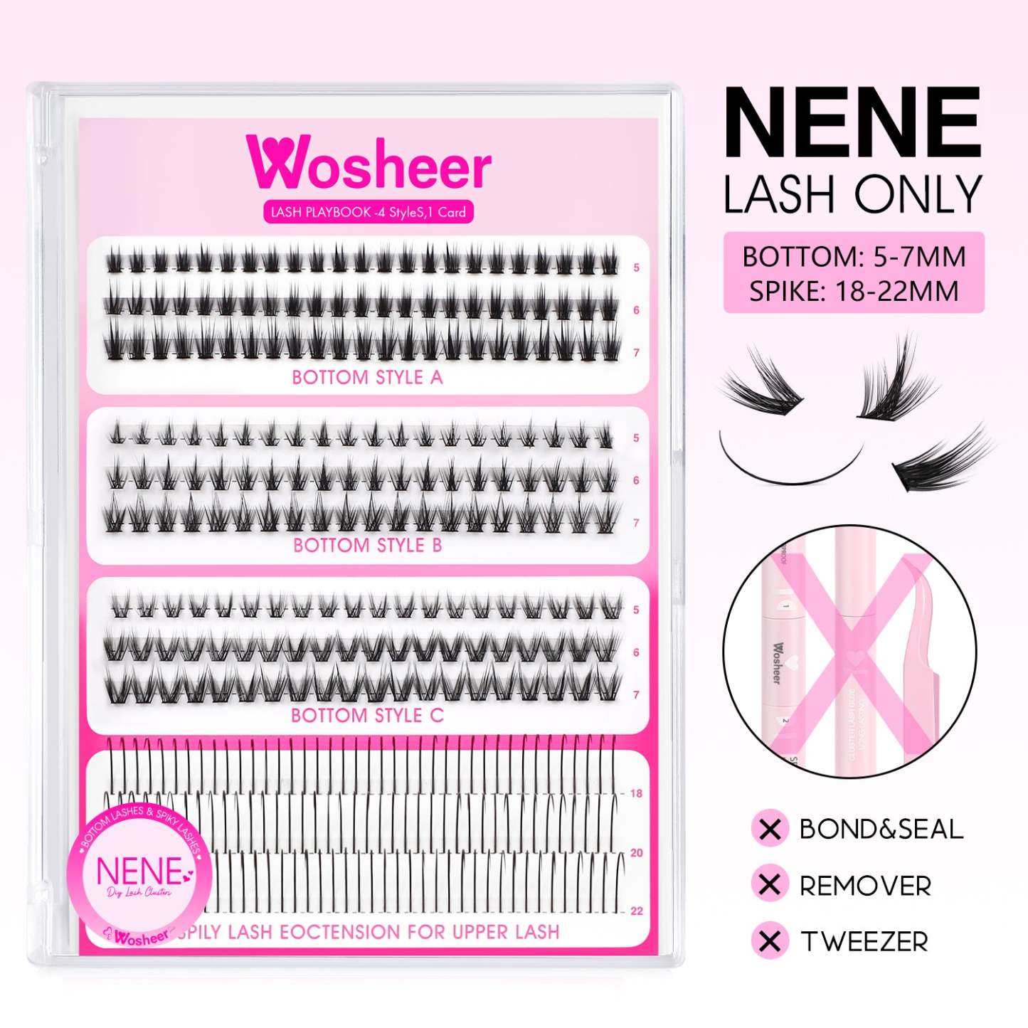 NENE Lash Clusters - WOSHEER