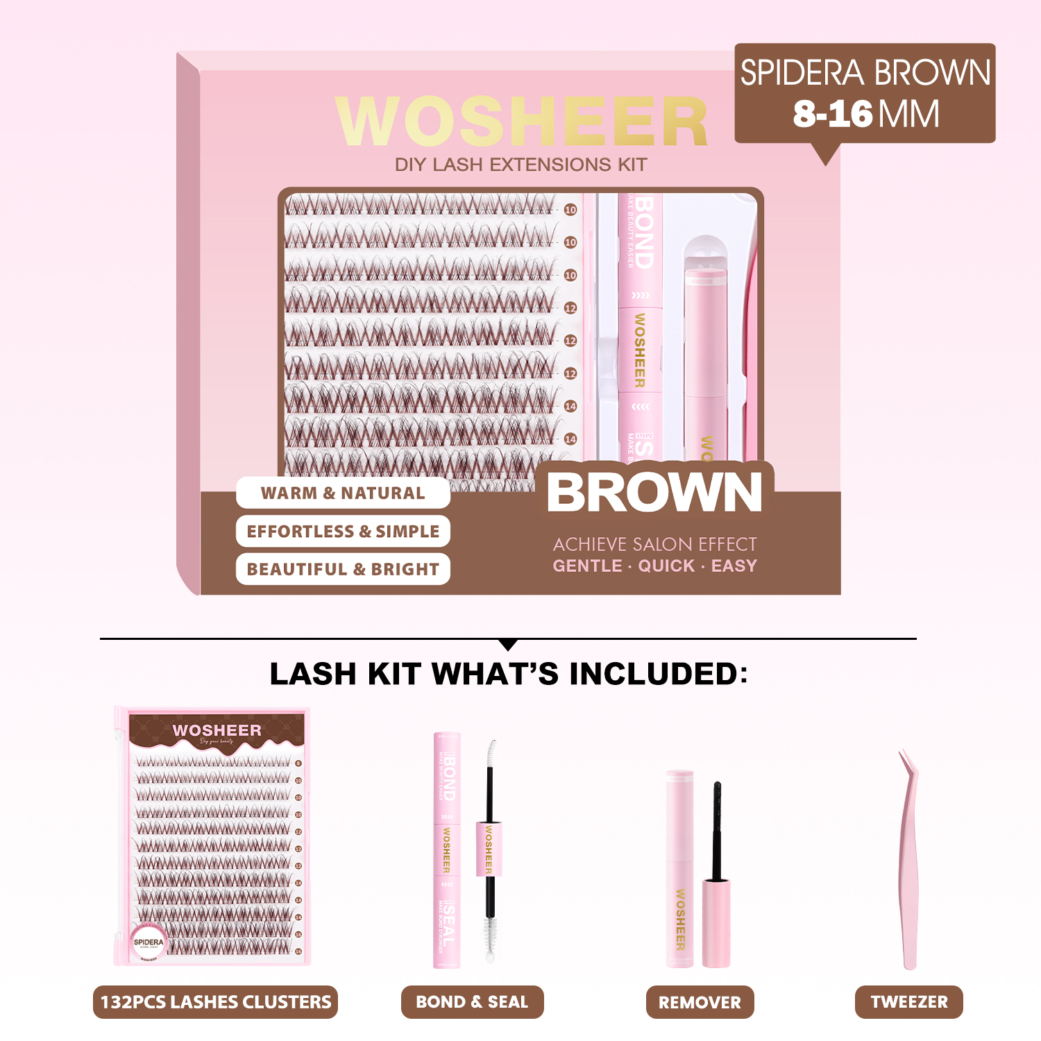 SPIDERA BROWN Wimpernbüschel