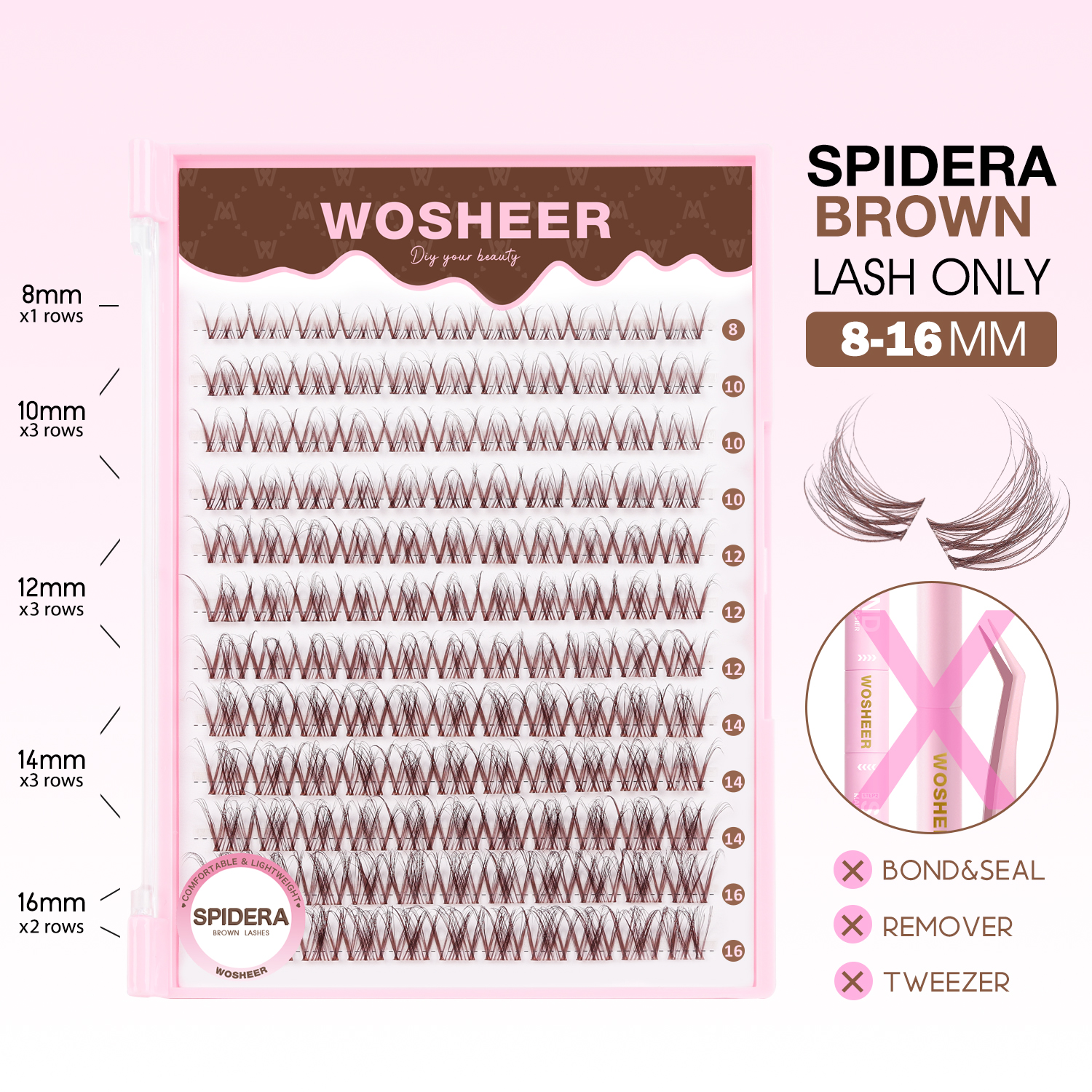 SPIDERA BROWN Wimpernbüschel