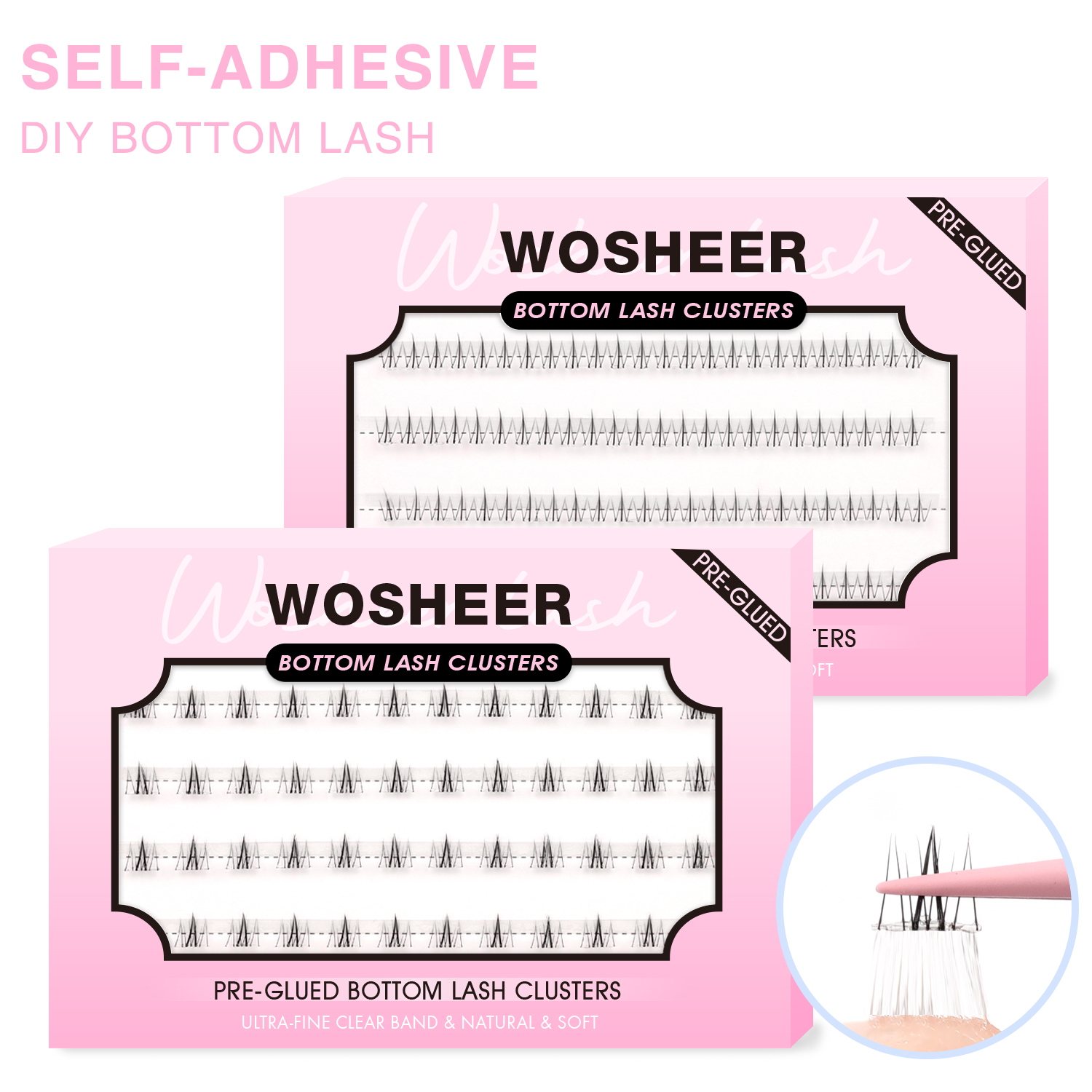 Preglued Bottom Lash Clusters