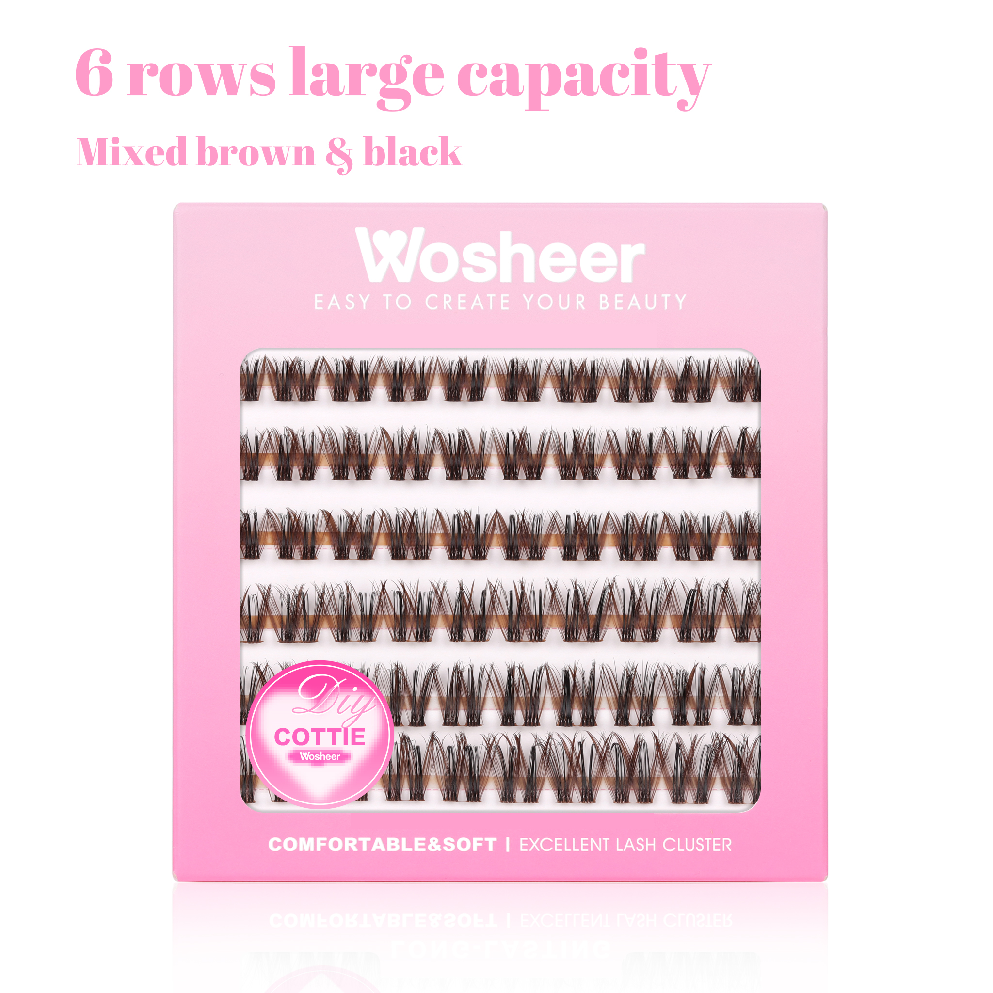 COTTIE Black&Brown Lash Clusters