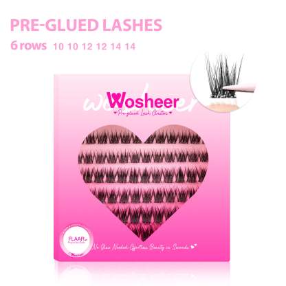 FLAAR Pre-glued Lash Clusters - MX - WOSHEER