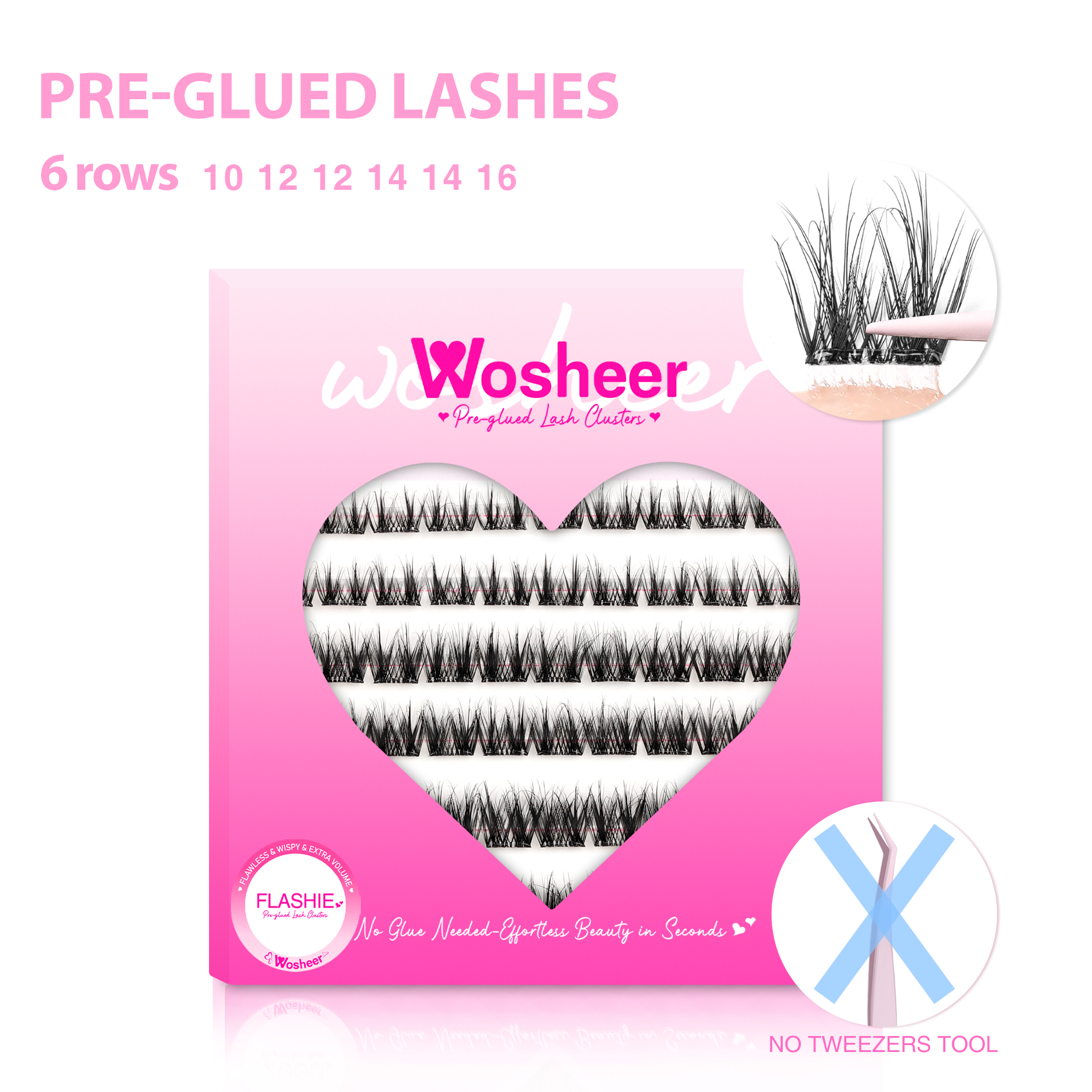 FLASHIE Pre-glued Lash Clusters
