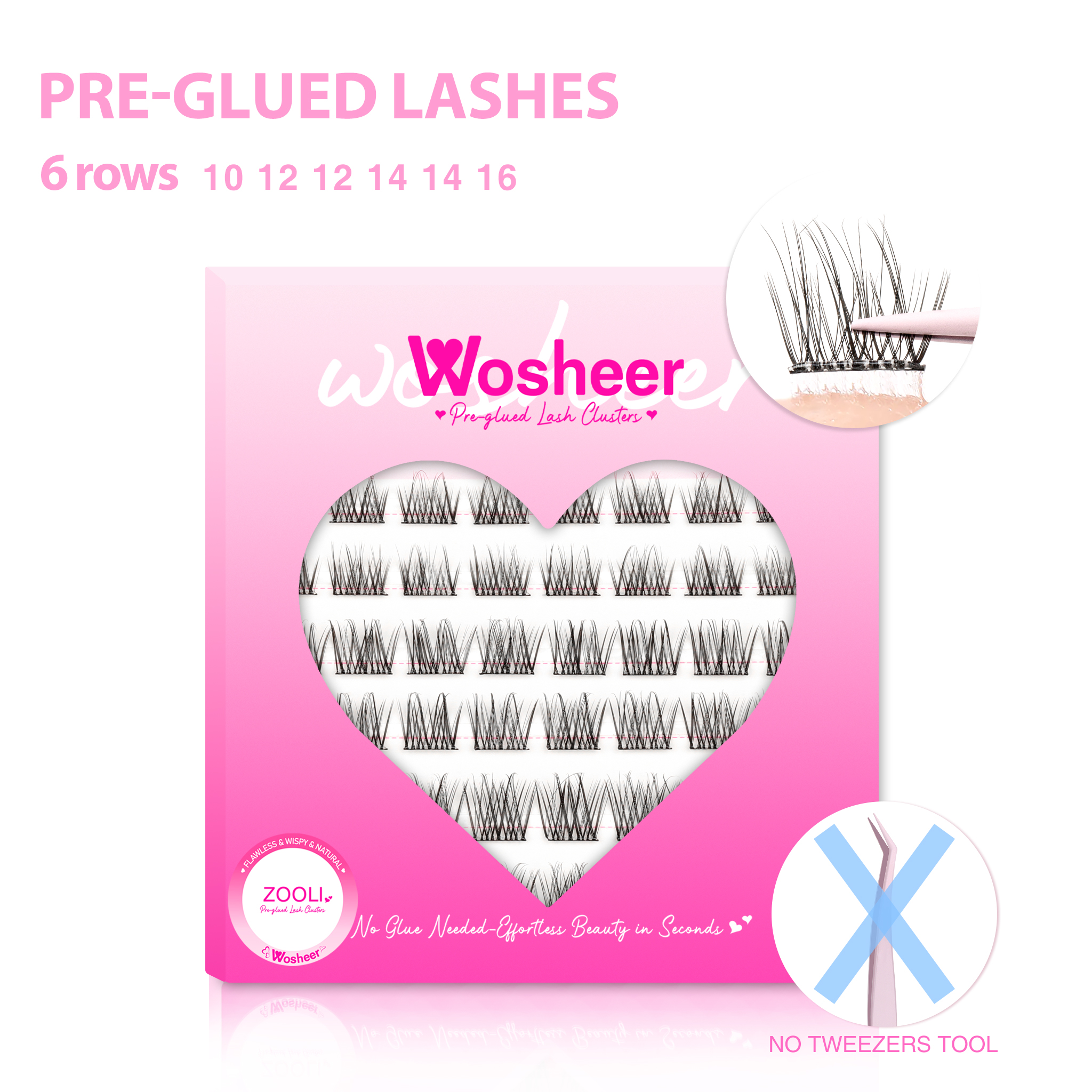 ZOOLI Pre-glued Lash Clusters