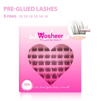 ZOOLI Pre-glued Lash Clusters - MX - WOSHEER