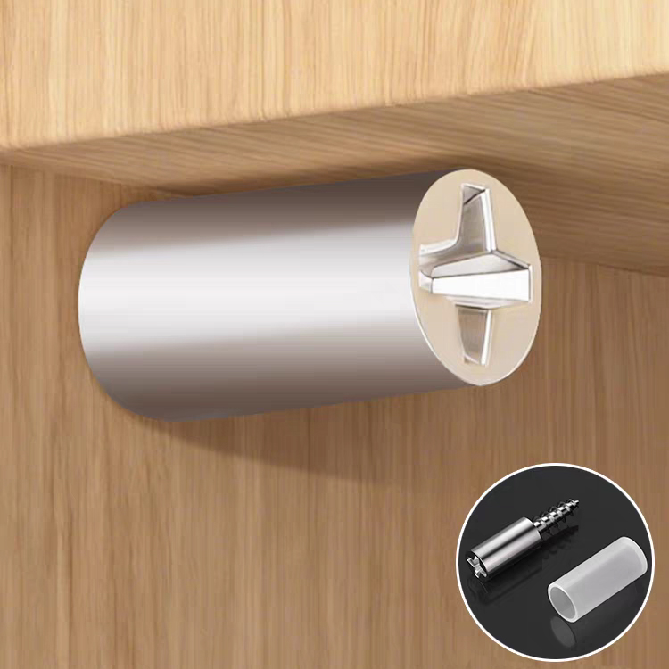 20-Pack Self-Tapping Screw Shelf Supports - Heavy Duty Cold-Rolled Steel Bracket for Bookshelf, Wardrobe, Cabinet with Dust-Proof Caps