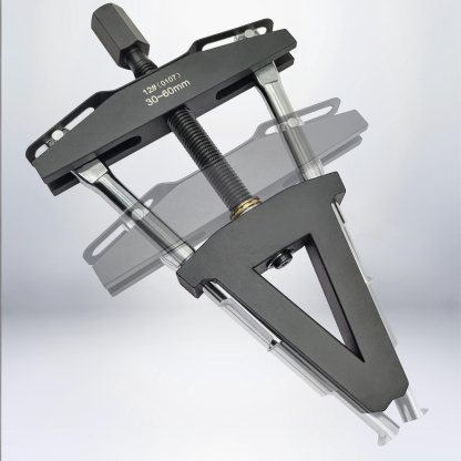 Motorcycle Steering Stem Bearing Cup Puller Set 12# 30-60mm - Triple Expanding Jaw Tool with Slide Hammer for Tapered Roller Bearing Race Removal - Heavy-Duty Chromoly Claw (for 2-Wheeler Repair)