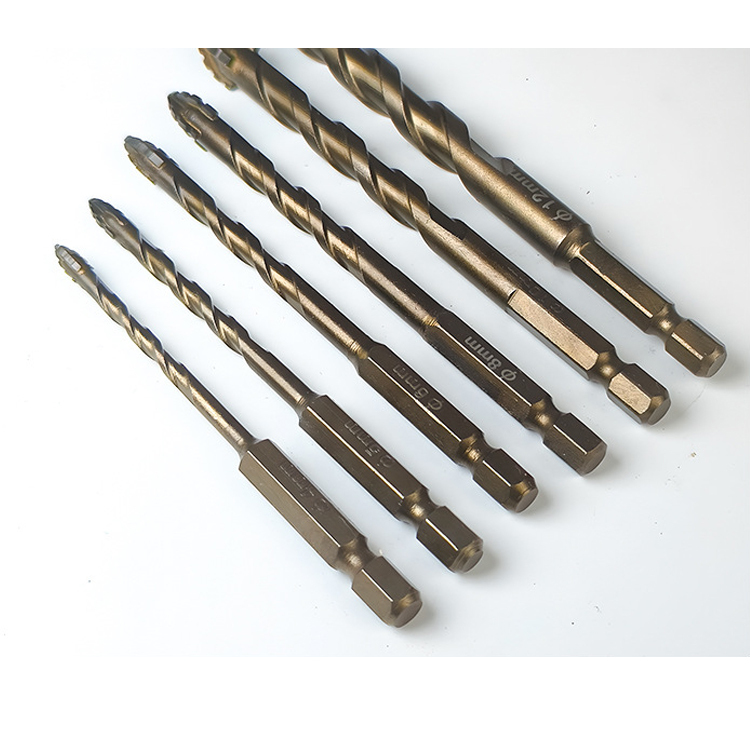 Industrial-Grade 4-Cutter Serrated Eccentric Drill Bit for Porcelain Tiles – Multi-Purpose Ceramic, Glass, Marble Drilling Tool – High-Efficiency Wear-Resistant Alloy Steel
