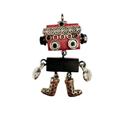 Cultural Creative Punk Robot - Handmade Adjustable Pendant for Unisex Necklace & Phone Accessory