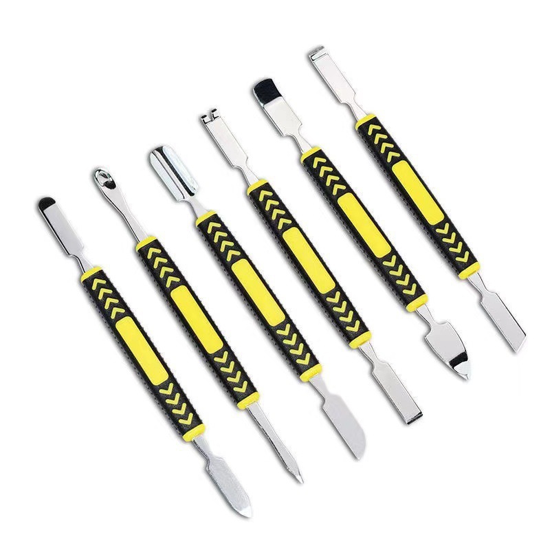 Professional 6-Piece Repair Spudger Kit - Universal Metal Pry Tools for Phones, Tablets & Laptops | Anti-Slip Grip | Precision Opening Tools | Say Goodbye to Broken Fingernails!