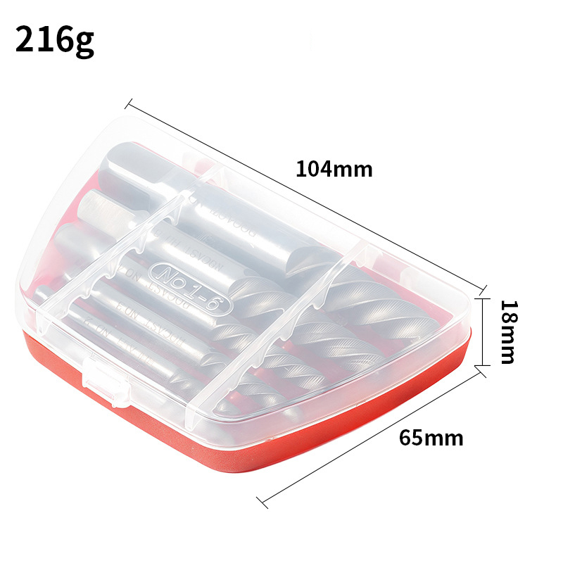 Chromium Vanadium Steel Screw Extractor Set - Left-Handed Spiral Fluted Design for Broken & Stripped Screws (Coarse & Fine Threads, 1-21mm)