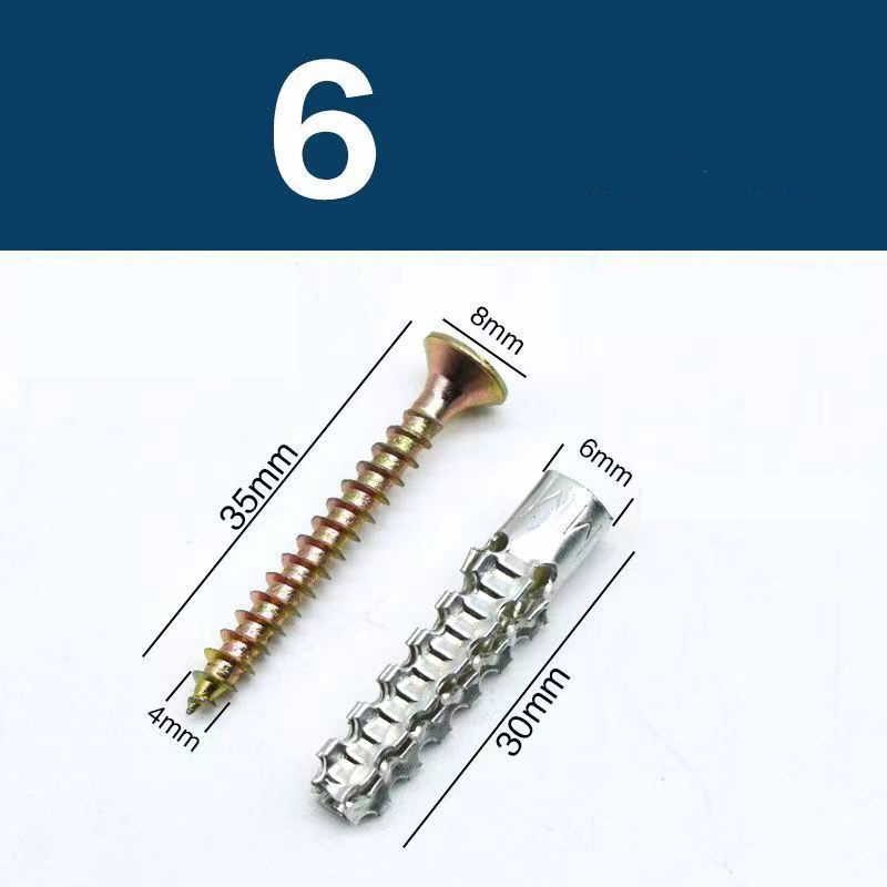 Lightweight Metal Expansion Anchors - Heavy Duty Self-Tapping Screws for Old Hole Repair, Zinc Plated