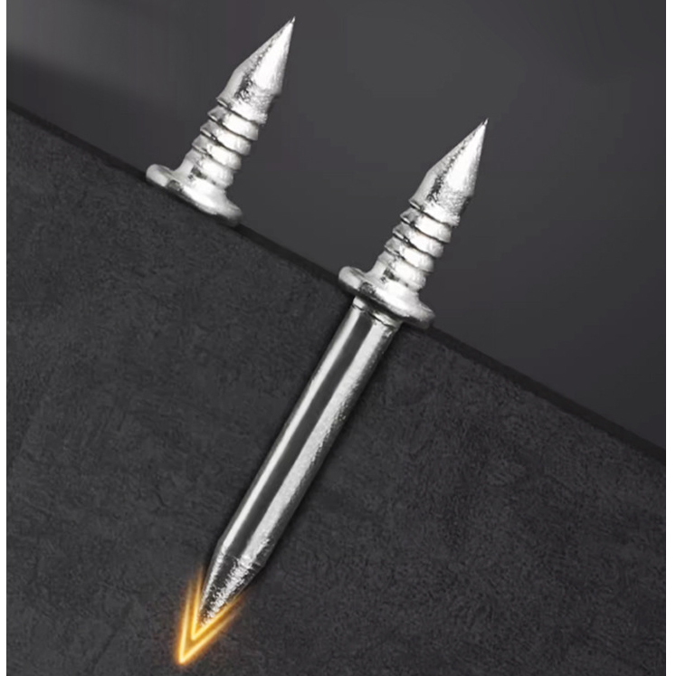 Dual-Headed Goat Nail Invisible Fixing Nails - Double-Ended Seamless No-Hole Nails for Baseboards