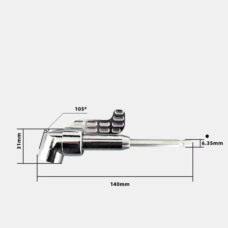90° & 105° Magnetic Screwdriver Angle Adapter – Reach the Unreachable with Power Drill Corner Extension Bits