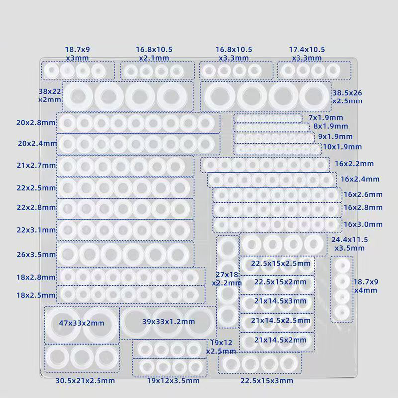Silicone Sealing Gasket Repair Kit for Plumbing Leaks – 4-Piece & 6-Piece Washers & O-Rings – High/Low Temperature Resistant, Eco-Friendly, Non-Toxic – Complete Bathroom & Kitchen Faucet Leak Repair Set
