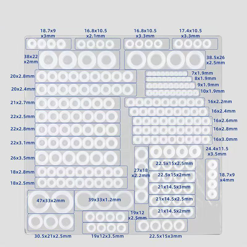 Silicone Sealing Gasket Repair Kit for Plumbing Leaks – 4-Piece & 6-Piece Washers & O-Rings – High/Low Temperature Resistant, Eco-Friendly, Non-Toxic – Complete Bathroom & Kitchen Faucet Leak Repair Set