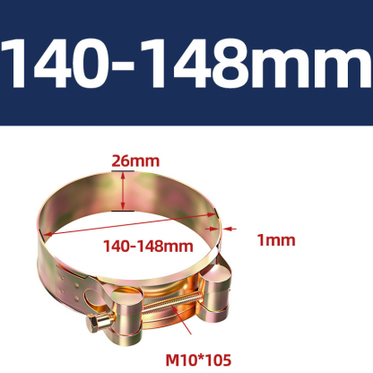 Heavy Duty Hose Clamp - Reinforced European Style Pipe Clip, Corrosion Resistant Galvanized Carbon Steel, for PVC Pipe & Hose Fixing