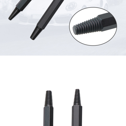 Broken Spark Plug Extractor Tool - 40-CR Alloy Forged Reverse Flute Tap, Dual-End Design, 185mm Long for Automotive Repair