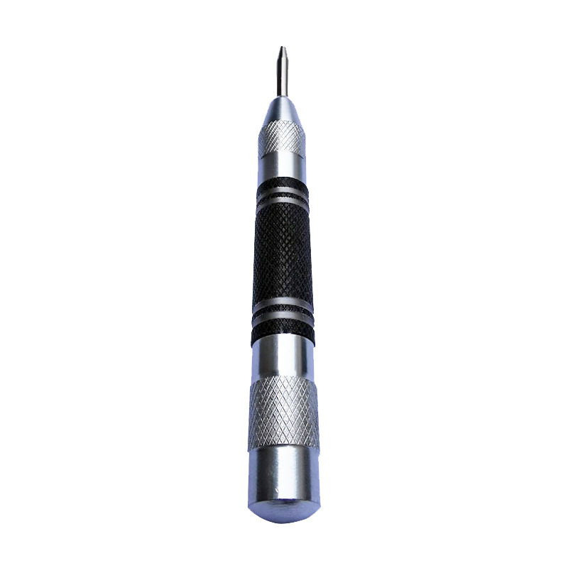 Automatic Center Punch, 128mm Spring-Loaded Impact Tool with Glass Breaker