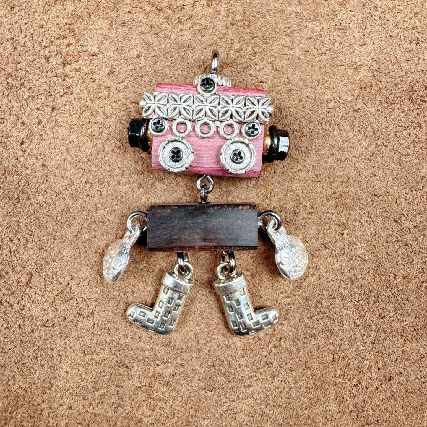 Cultural Creative Punk Robot - Handmade Adjustable Pendant for Unisex Necklace & Phone Accessory