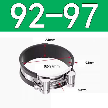 Heavy Duty Hose Clamp - Reinforced European Style Pipe Clip, Corrosion Resistant Galvanized Carbon Steel, for PVC Pipe & Hose Fixing