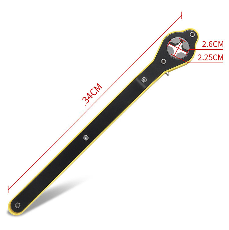 Universal 34CM Portable Car Jack Effort-Saving Wrench with Ratchet Handle - Tire Change Tool for Emergency Roadside Assistance