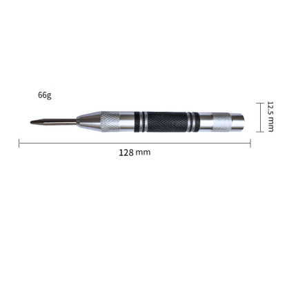 Automatic Center Punch, 128mm Spring-Loaded Impact Tool with Glass Breaker