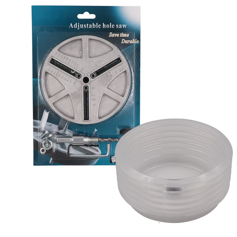 Adjustable Hole Cutter 45-130mm | Multi-Material Woodworking & DIY Tool for Wood, Drywall, Plastic & Aluminum | Precision Boring with Universal Arbor