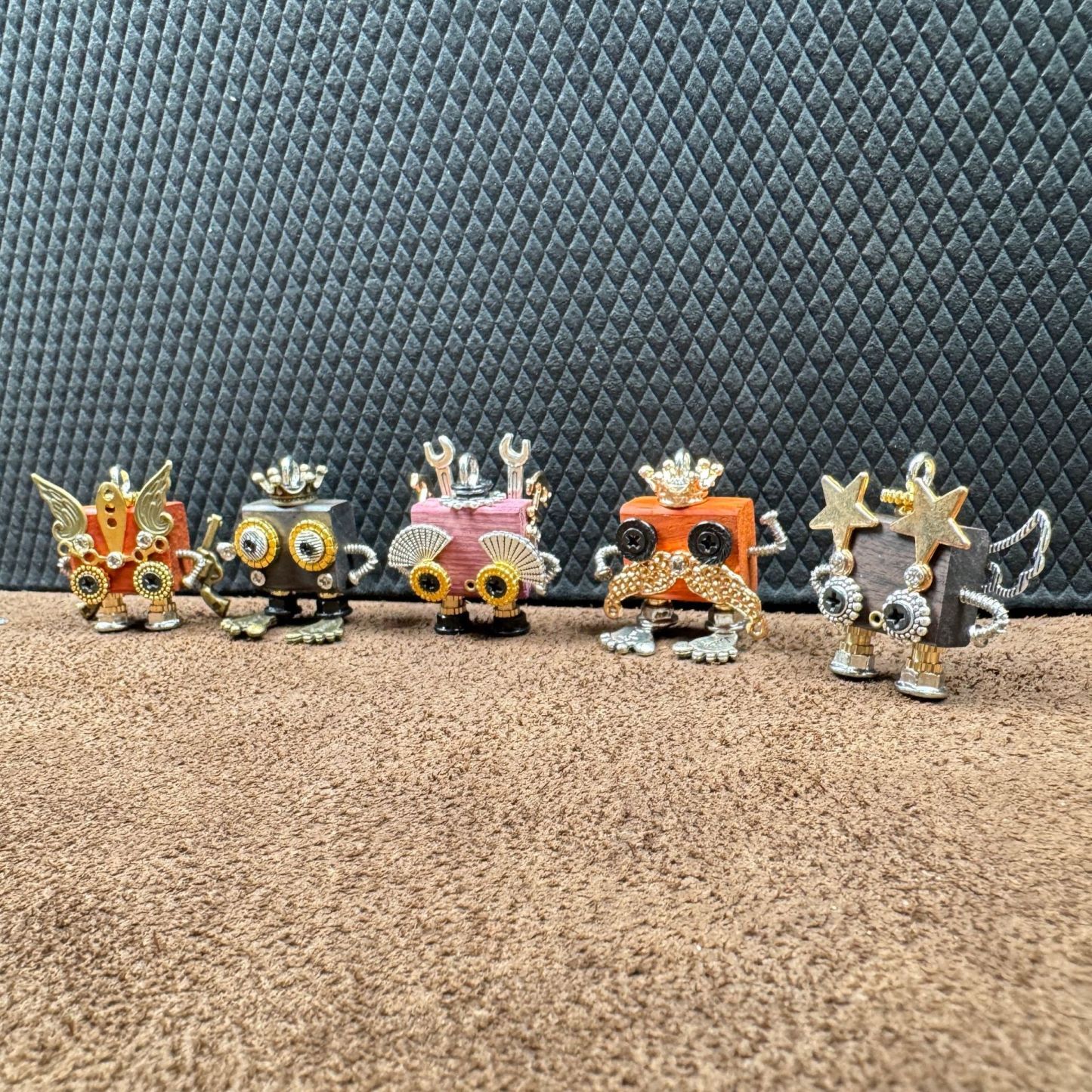 Indie Crafted Punk Robot Pendant - Boutique Design for Necklace & Keychain, Unique Unisex Streetwear Jewelry