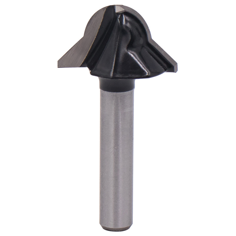 90° Round-Nose V-Groove Router Bit - Tungsten Carbide Tipped, 1/4" Shank, for Chamfering, Flanging & Slotting in Wall Panels, Wood Veneer, & Carbon Crystal Boards