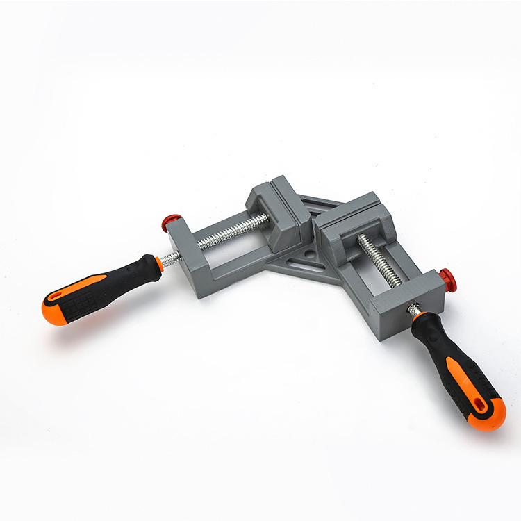 Aluminum Alloy Single-Handle/Double-Handle 90° Right Angle Corner Clamp, Quick-Grip Fixing Clamp for Wood, Glass, Aquarium Assembly, Sturdy and Durable