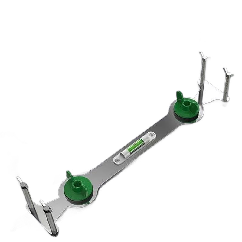 2mm Stainless Steel Shower Mixer Valve Installer – Adjustable Cold & Hot Water Pipe Leveling Tool with Precision Scale