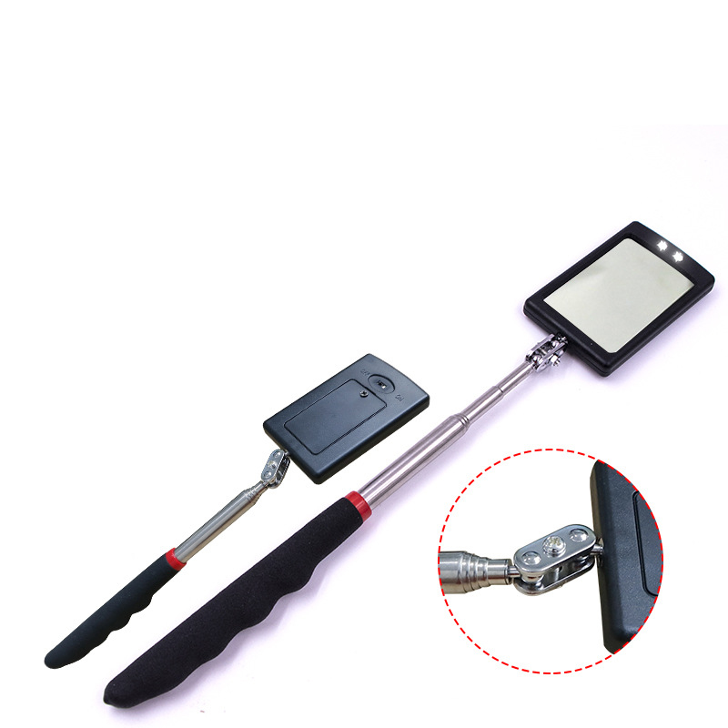 360° Adjustable Extendable Car Inspection Mirror with LED Light – Portable Engine & Undercarriage Inspection Tool for Vehicle & Mechanical Maintenance