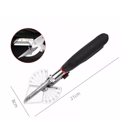 Industrial Multi-Angle Cutter - 45° to 135° Adjustable | SK-5 Alloy Steel Blades | for Cable Trunking, Plastic & Thin Wood Cutting | Non-Slip Rubberized Handle