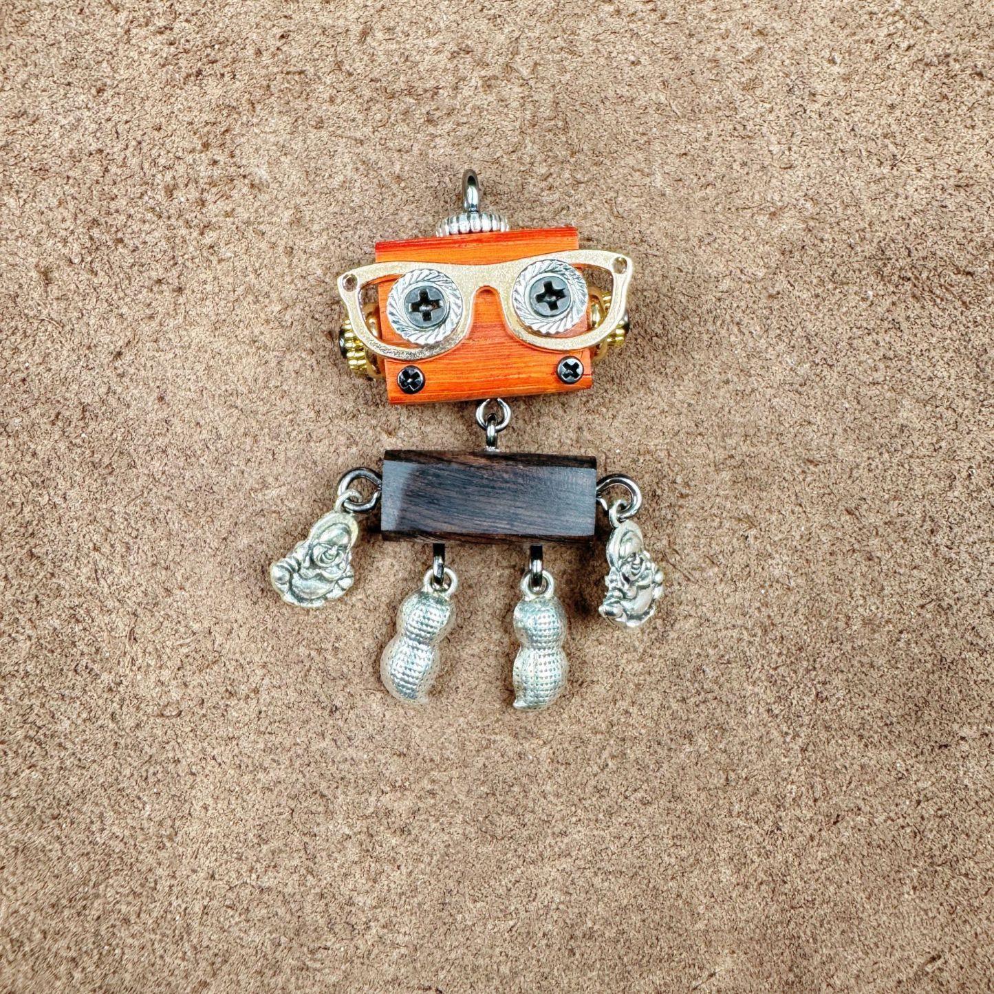 Cultural Creative Punk Robot - Handmade Adjustable Pendant for Unisex Necklace & Phone Accessory
