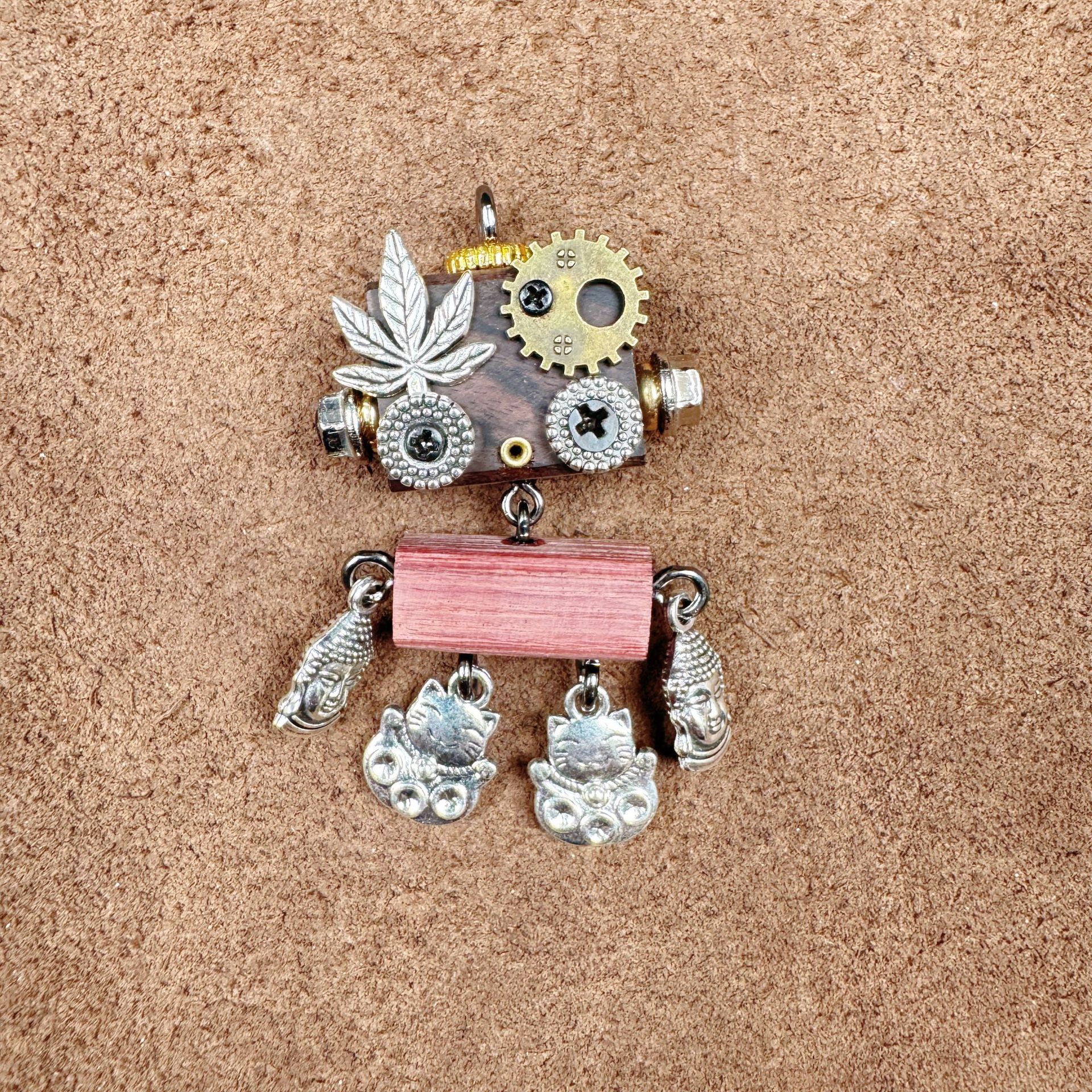 Cultural Creative Punk Robot - Handmade Adjustable Pendant for Unisex Necklace & Phone Accessory