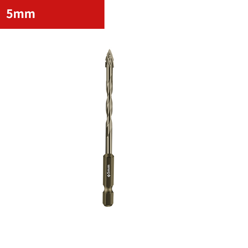 Industrial-Grade 4-Cutter Serrated Eccentric Drill Bit for Porcelain Tiles – Multi-Purpose Ceramic, Glass, Marble Drilling Tool – High-Efficiency Wear-Resistant Alloy Steel