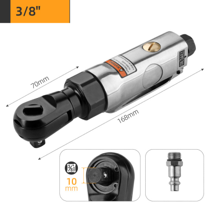 STEELMASTER Compact Air Ratchet Wrench - Ultra-Light (500g/520g), for Tight Spaces, 1/4" & 3/8" Square Drive