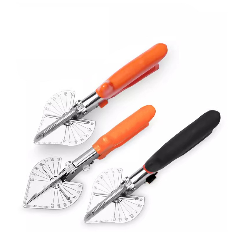 Industrial Multi-Angle Cutter - 45° to 135° Adjustable | SK-5 Alloy Steel Blades | for Cable Trunking, Plastic & Thin Wood Cutting | Non-Slip Rubberized Handle